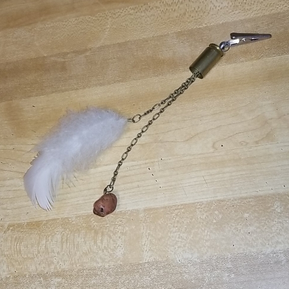 Accessories | Roach Hair Clip With Bullet Feather And Stone | Poshmark